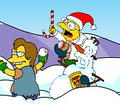 Hra - Simpsons snow fight